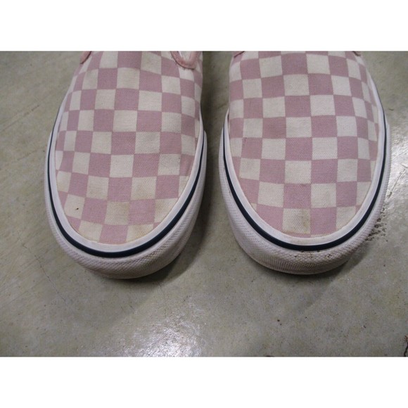 Vans Shoes Womens 8 Pink Mauve Checkered Board Skate Classic Sneakers Casual - Picture 4 of 9